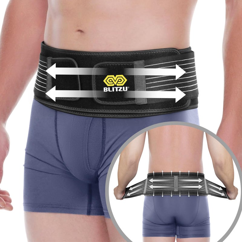 BLITZU Sacroiliac Hip Belt for Women and Men, Waist Trochanter Brace that Eases Sciatic, Chronic Lower Back Pelvic, Leg and Sacral Nerve Pain Caused by Si Joint Dysfunction S-M - Image 1